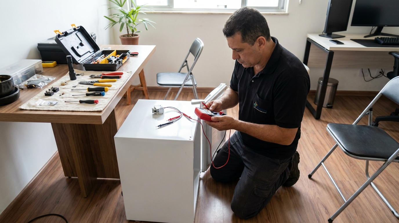 Conserto de placa eletrônica de frigobar em Bauru‑SP